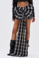 PRETTY LIKE ME PLAID BOW MINI SKIRT