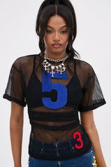 PLAYIN THE FIELD MESH TOP
