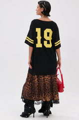 CITY GIRL LAYERED JERSEY MIDI DRESS