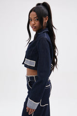 LOCKED UP DENIM BLAZER