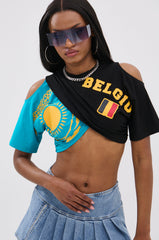 JET SETTER COMBINED CROPPED TEE