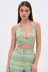 JUST A FEELING CROCHET HALTER TOP