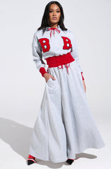 B-VARSITY MAXI SKIRT