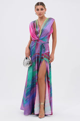 FOR HOLDING PRINTED MAXI DRESS