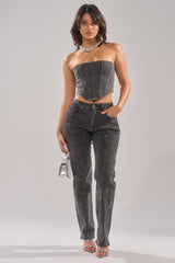 LETS GET IT RELAXED DENIM PANT