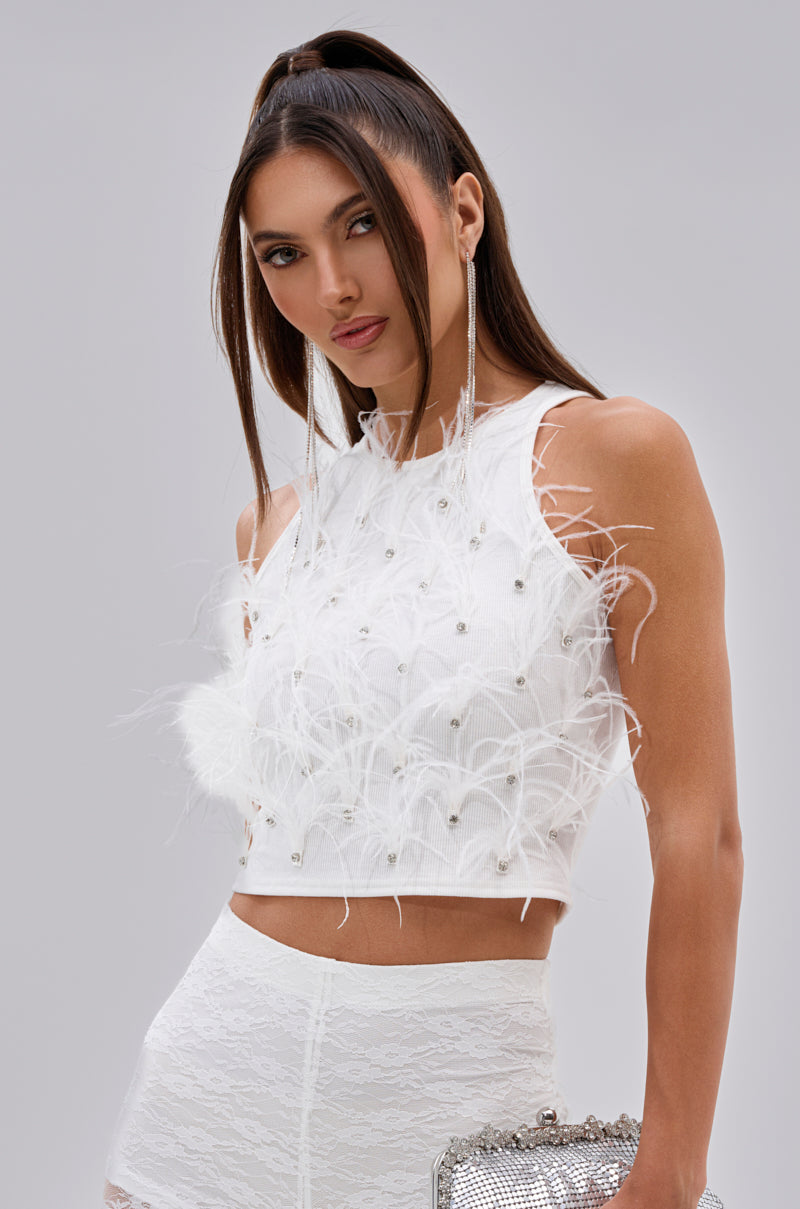 BIRDS OF A FEATHER SLEEVELESS TOP