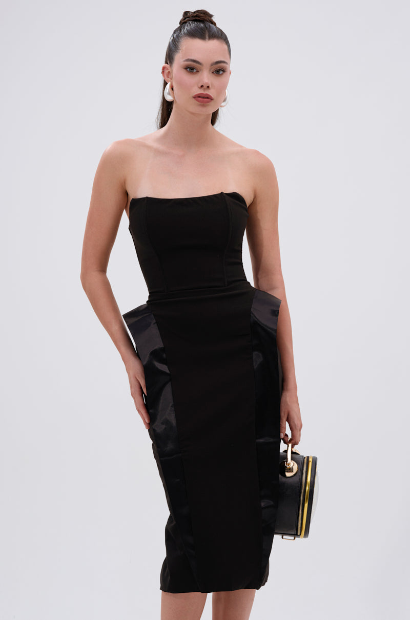 CHIC AND SOPHISTICATED STRUCTURED MIDI DRESS