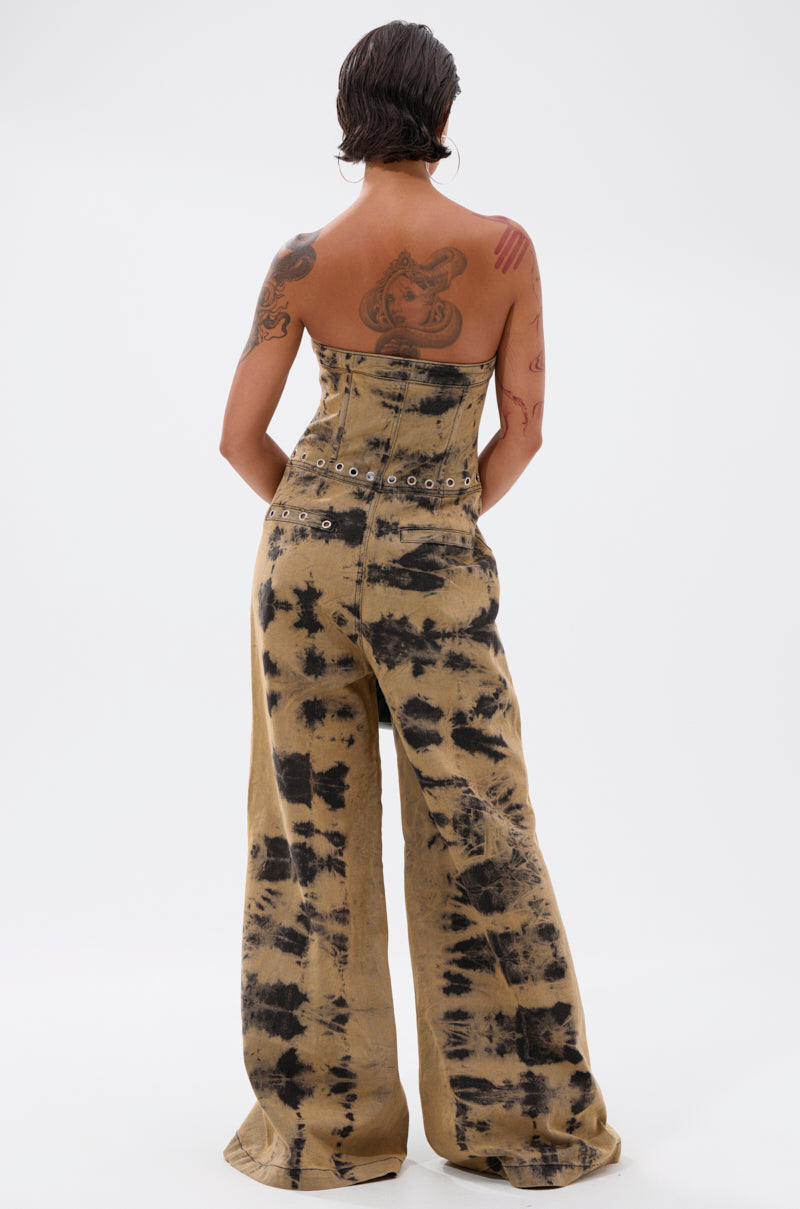 INTERNET FAMOUS PAINTED DENIM JUMPSUIT