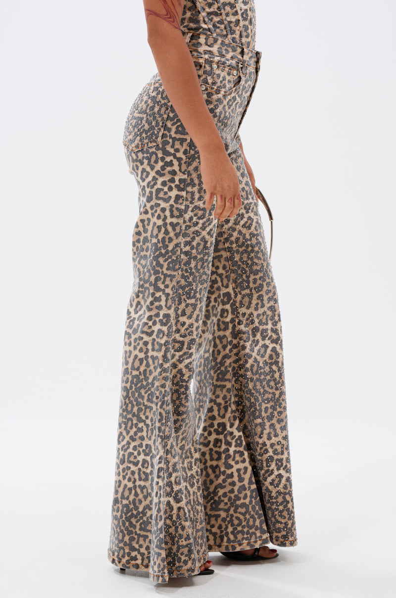 IN THE WILD WIDE LEG CHEETAH PANT