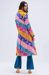 BIASED PATCHWORK BROCADE TRENCH