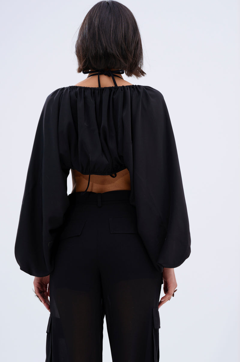 COVER UP CHIFFON SHRUG IN BLACK