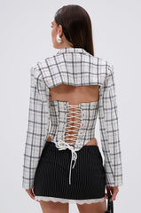 HEAVEN SENT CROPPED TWEED BLAZER