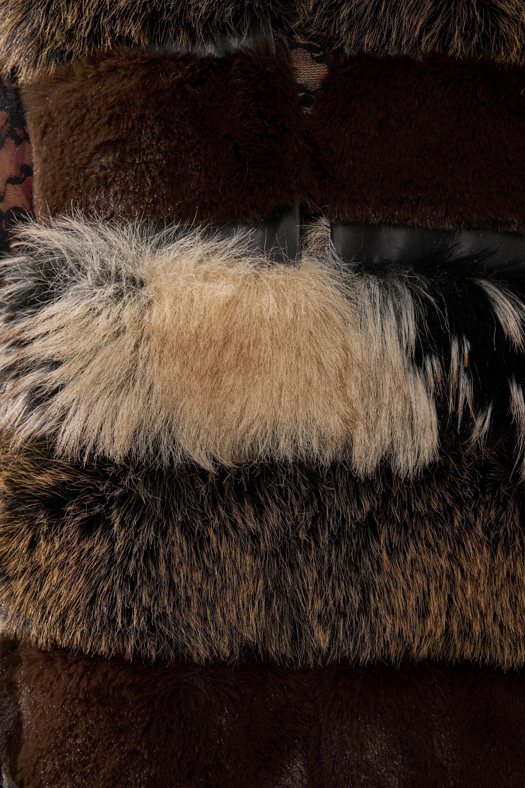PORTIA PANELED FUR VEST