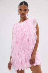 LOVER GIRL RUFFLE MINI DRESS