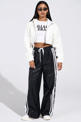 BELLERS PU TRACK PANT IN BLACK