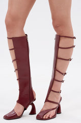 AZALEA WANG ANDRIUS BURGUNDY GLADIATOR SANDAL
