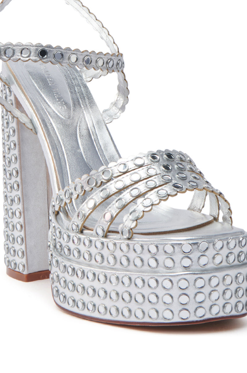 AZALEA WANG BIRCH SILVER EMBELLISHED SANDAL