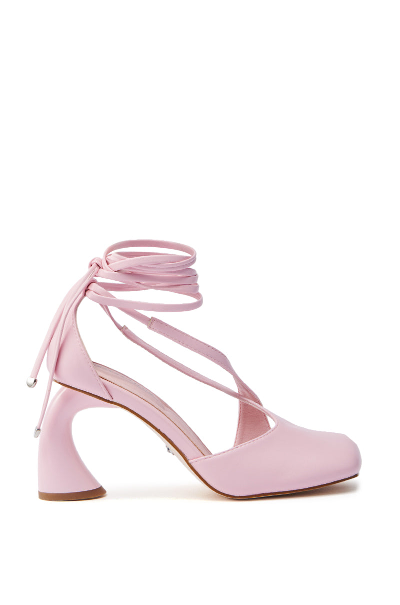 AZALEA WANG BUIKY PINK CHUNKY HEEL PUMP