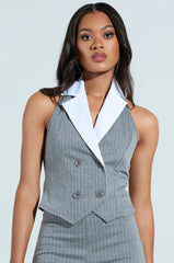 LANA PINSTRIPE VEST