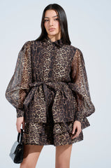 CHICEST OF CHIC LEOPARD PRINT MINI DRESS