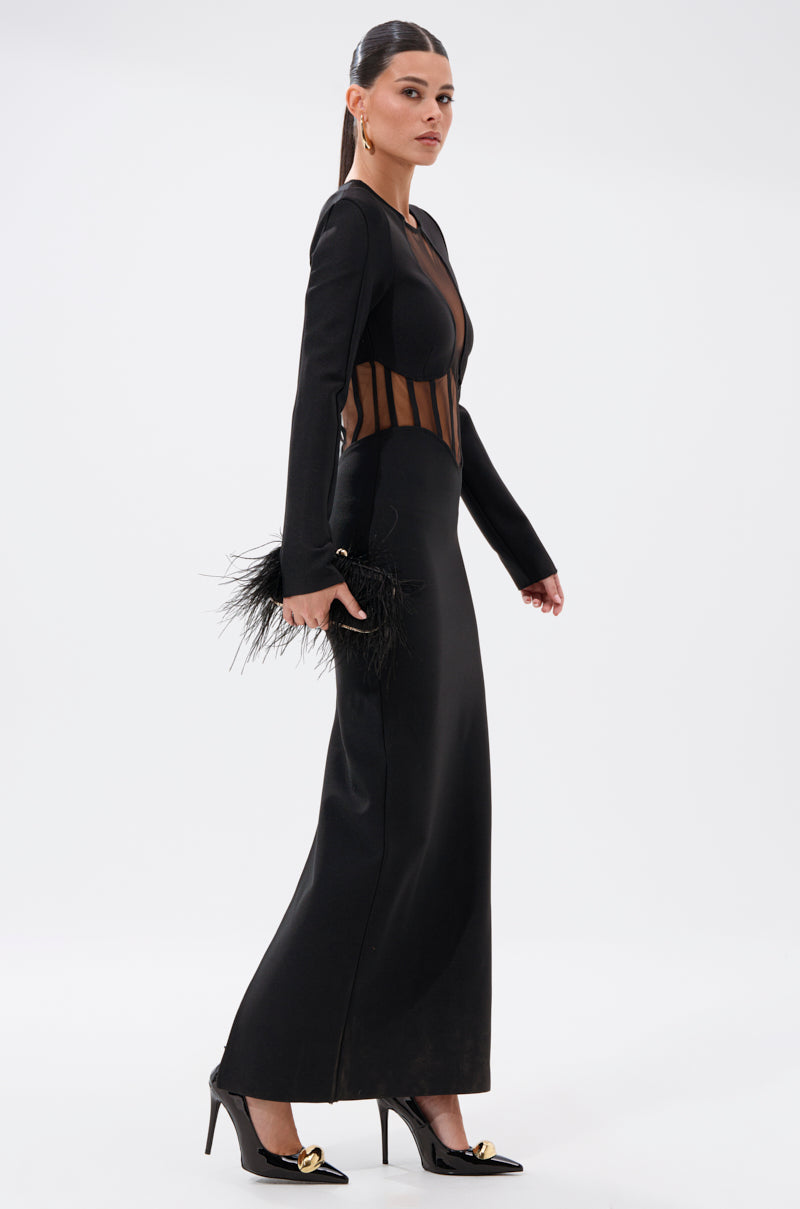 A NIGHT OUT BANDAGE MAXI DRESS