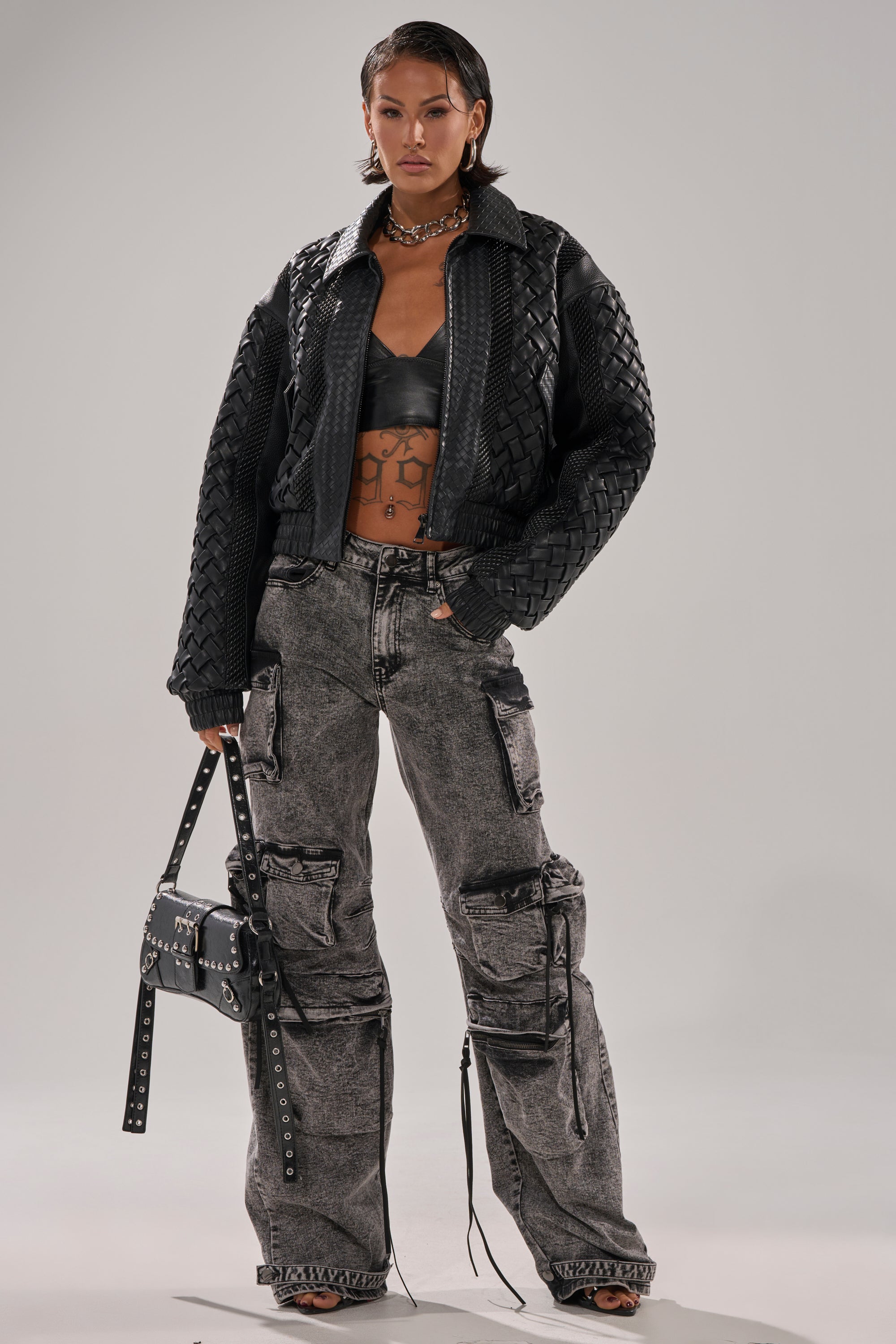 COOL GIRL DENIM CARGO PANT
