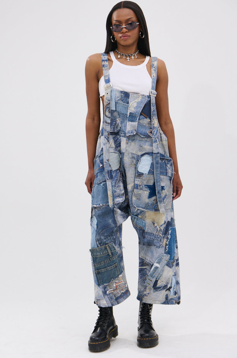 FOR THE GRAM PATCHWORK OVERALLS