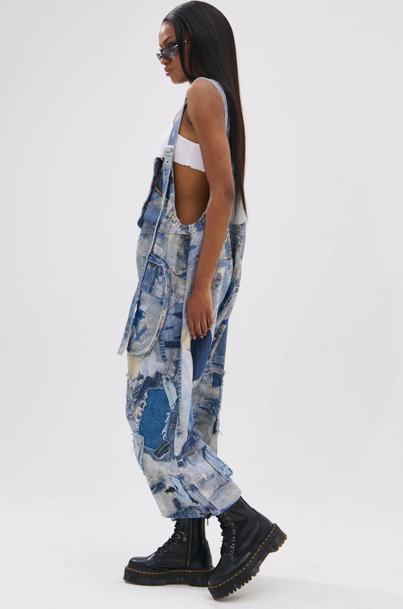 FOR THE GRAM PATCHWORK OVERALLS