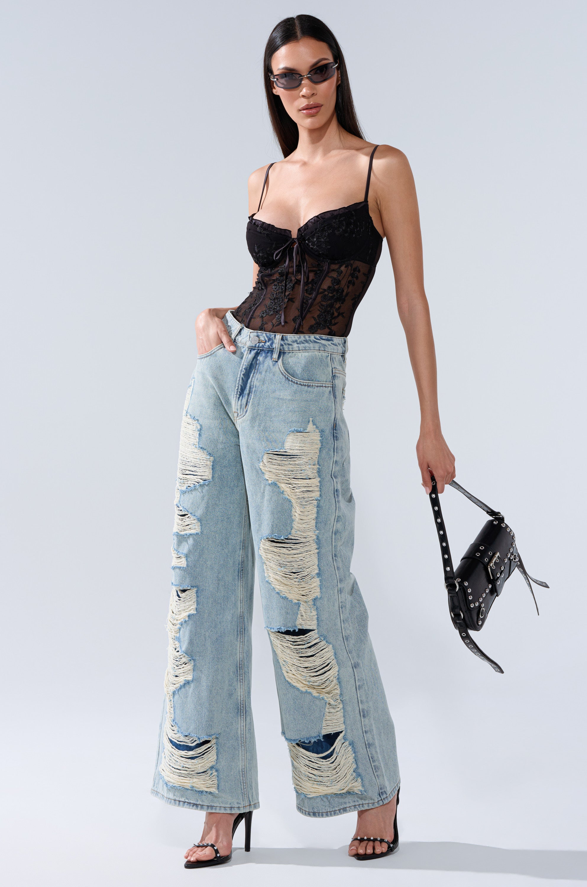 GOT YOUR ATTENTION LACE BODYSUIT