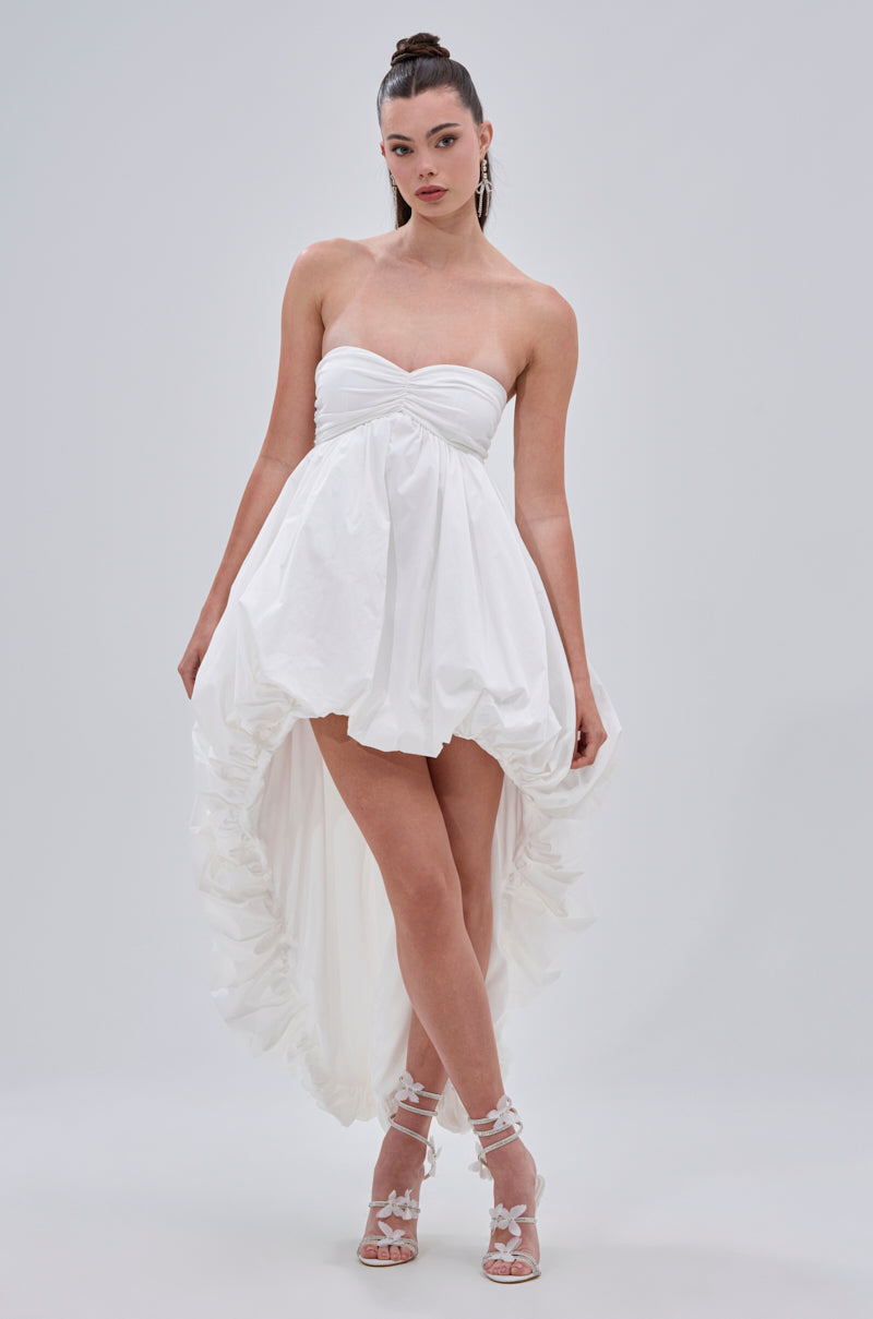 I CAN GET MY OWN FLOWERS HI LOW BUBBLE DRESS