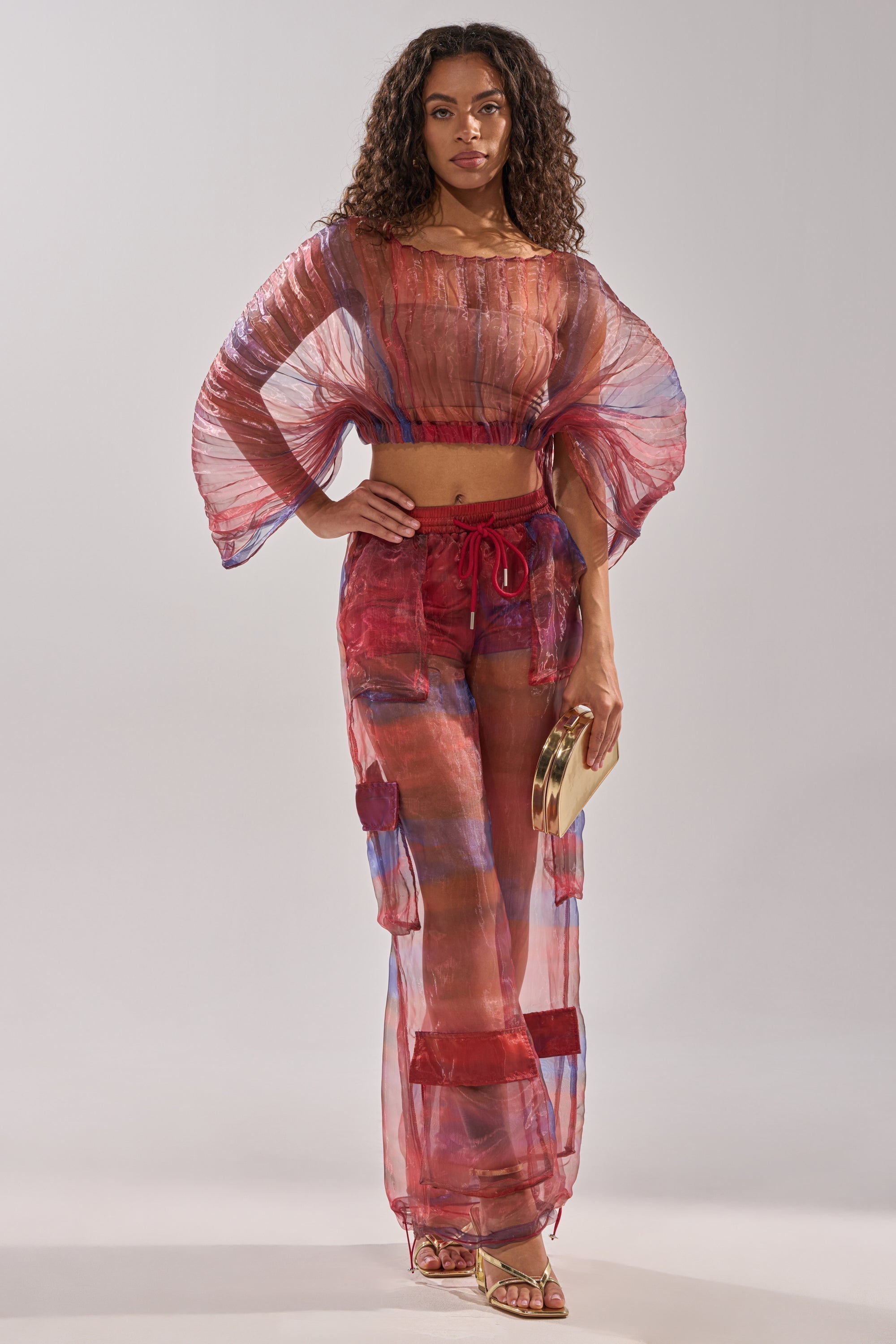 LETS LIVE IN THE MOMENT CHIFFON BLOUSE