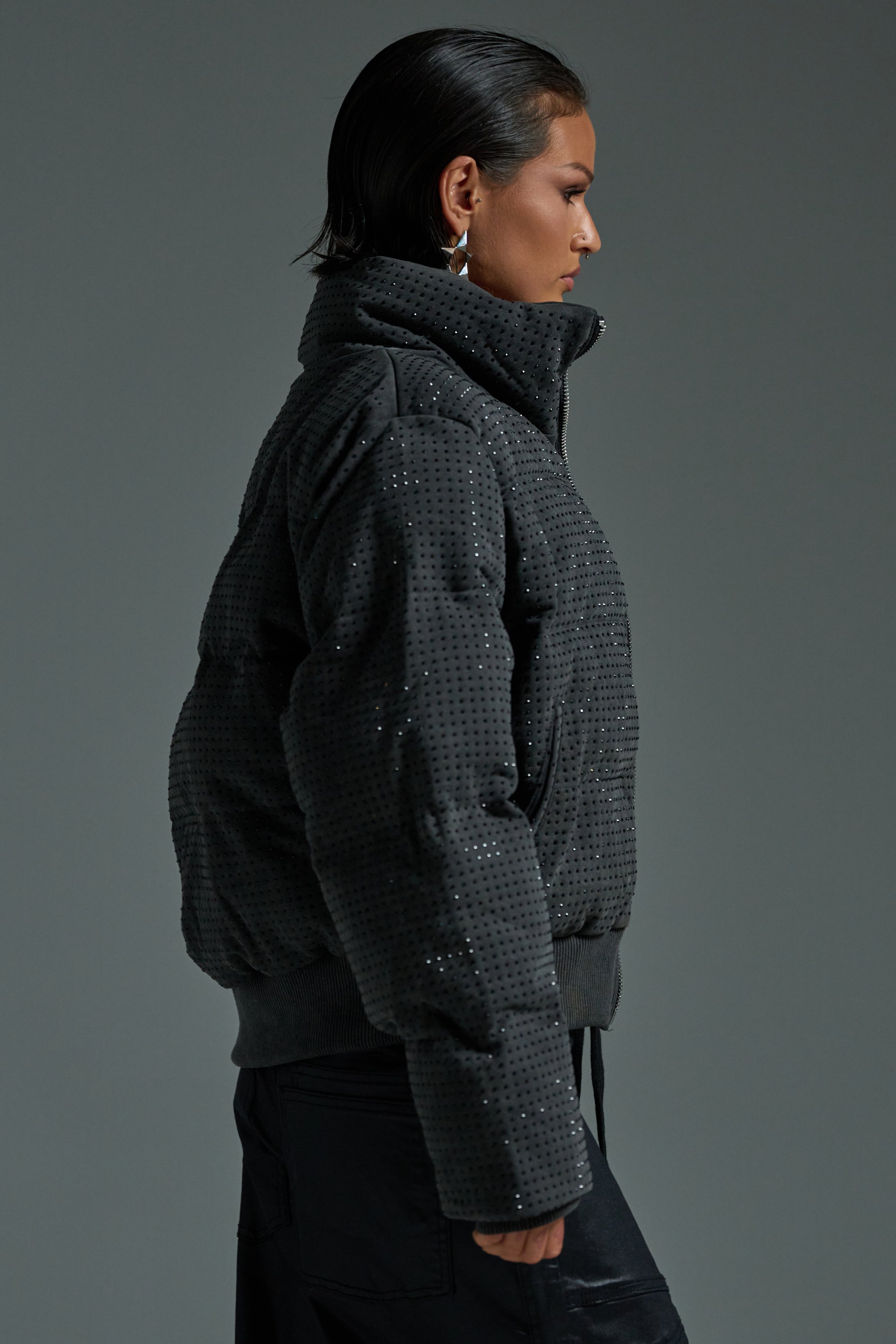 HOUDINI RHINESTONE PUFFER