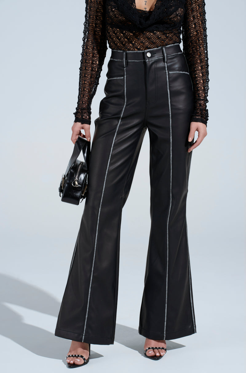 FLY GIRL FAUX LEATHER PANT