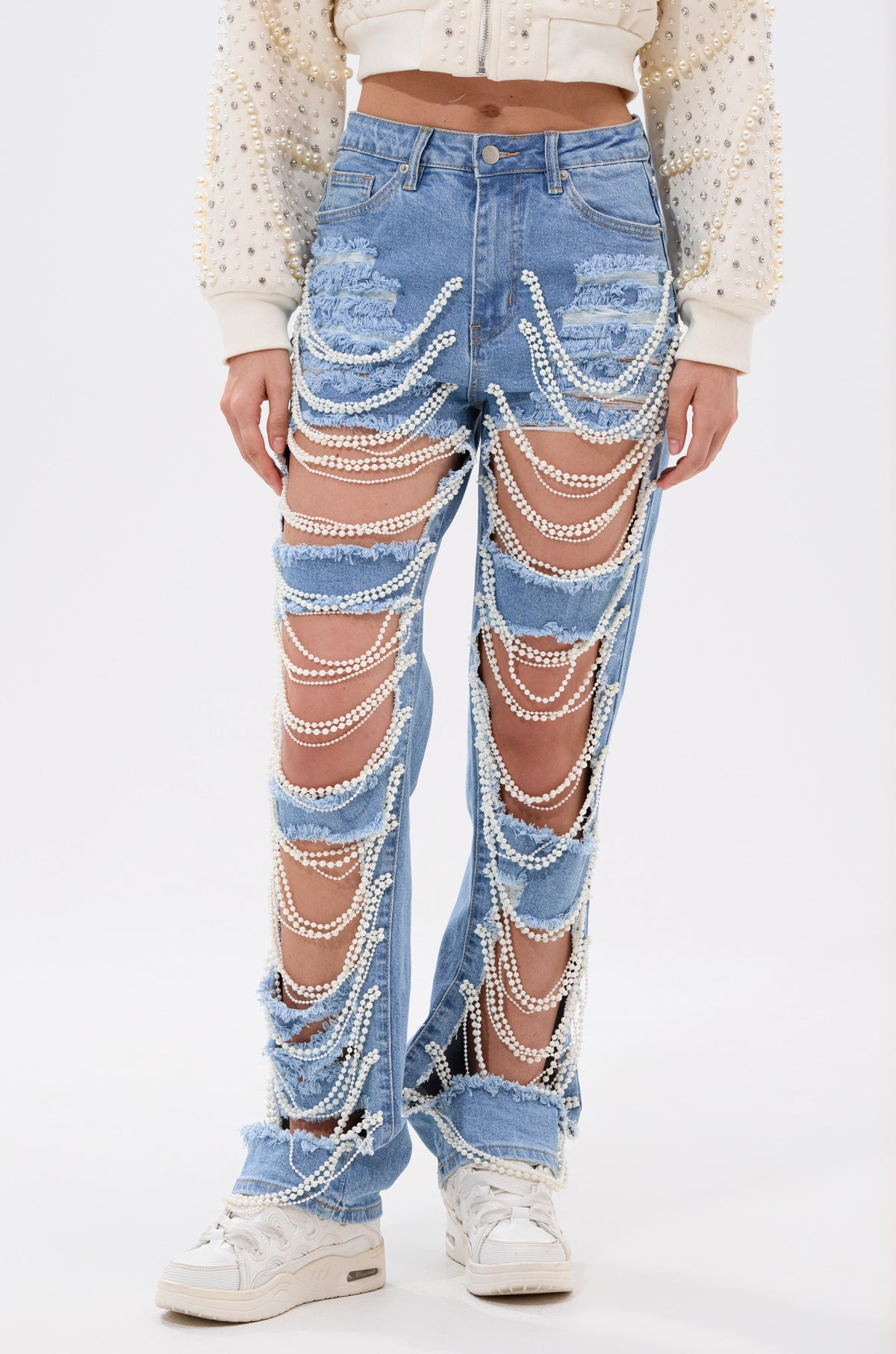 DISTRESSED LIFE DENIM PANT