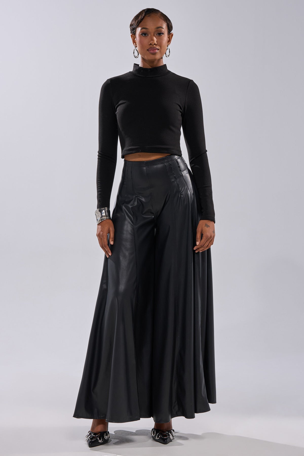 GALAXY FAUX LEATHER TROUSER