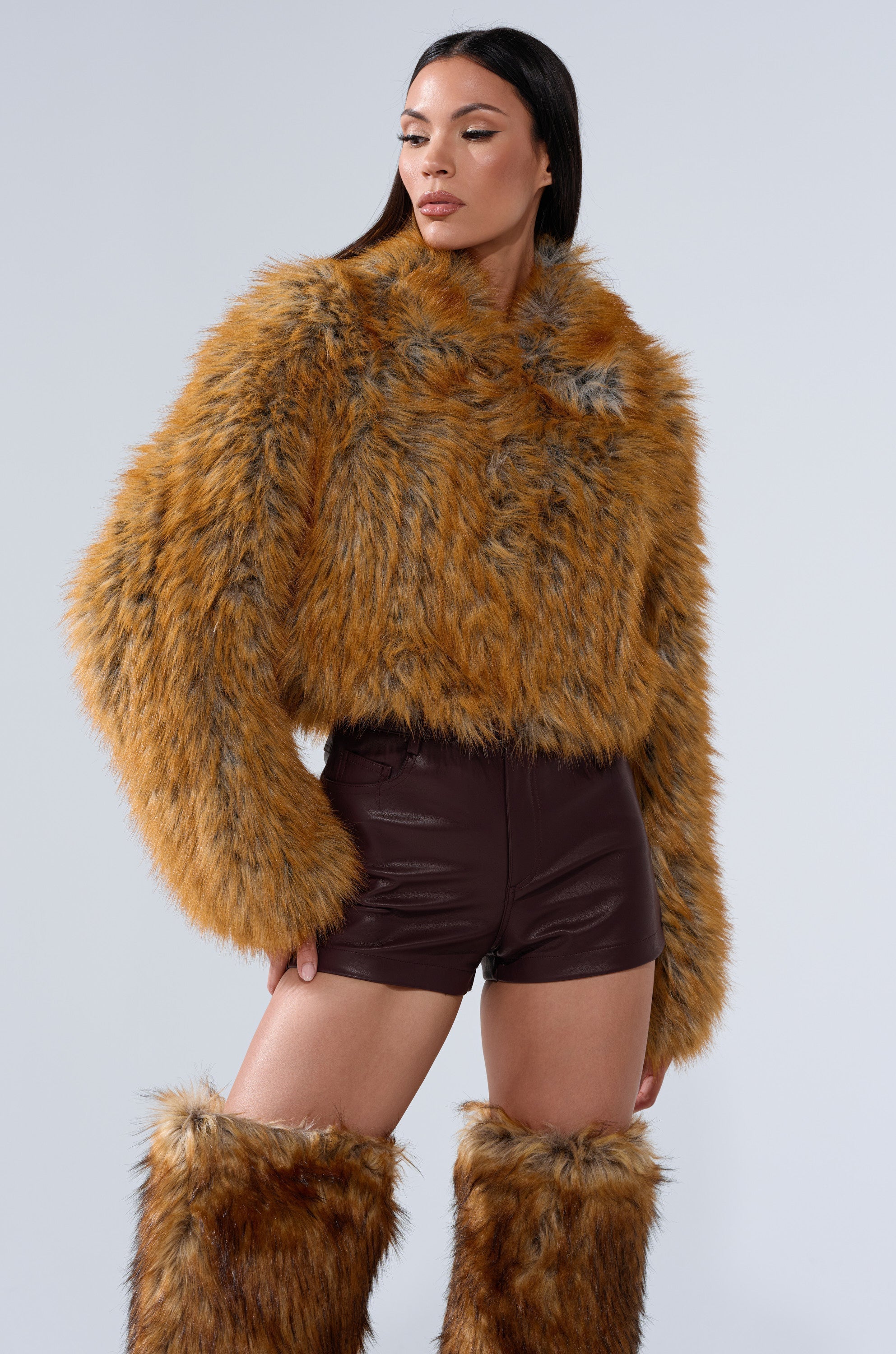LAY LOW FAUX FUR BOMBER