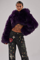 JUST A FLING CROPPED FAUX FUR