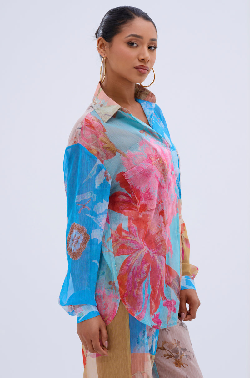 LILY CHIFFON BUTTON DOWN TOP