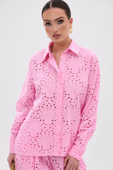 JORDAN EYELET BUTTON DOWN TOP