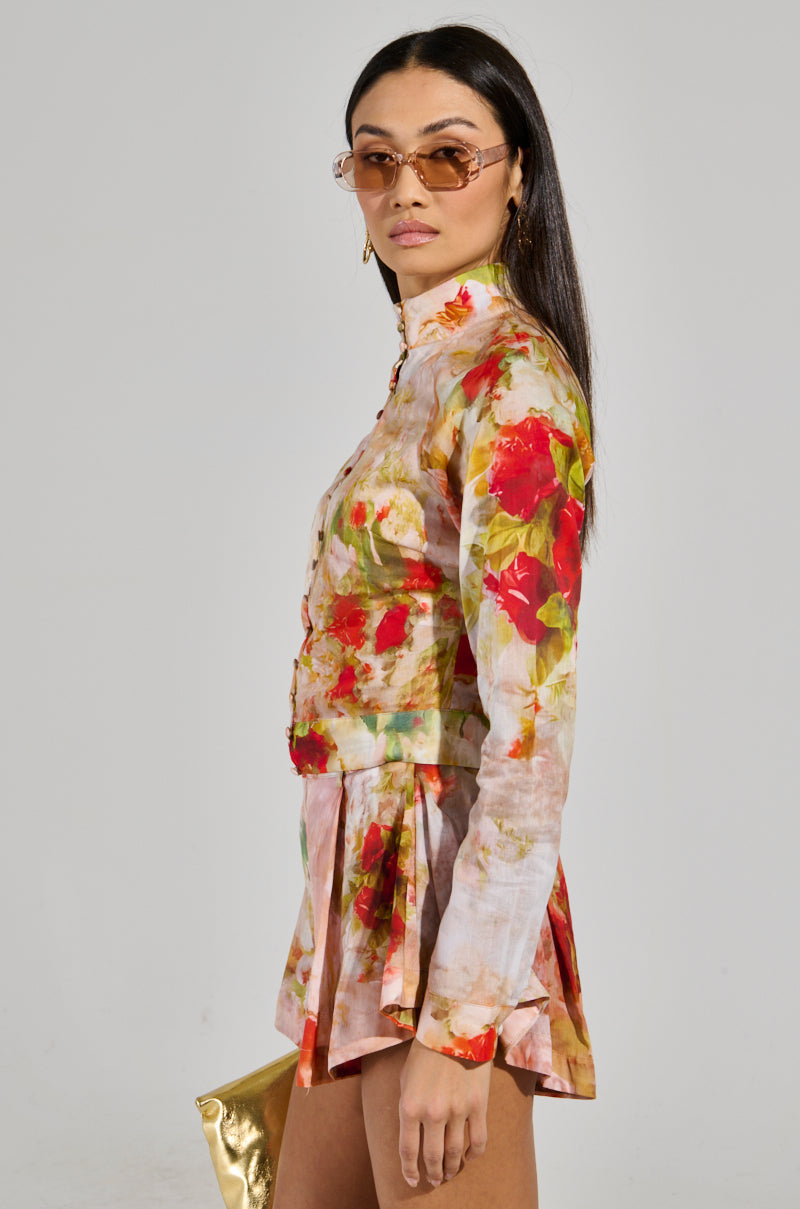 CONCEITED AF FLORAL BLOUSE