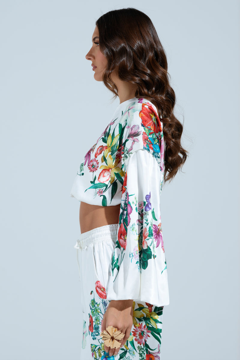 FULL BLOOM ZIP OFF SLEEVES BLOUSE