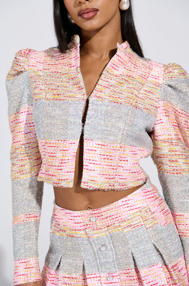 HOLD ON TIGHT TWEED BLAZER
