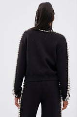 BALLS TO THE WALL ZIP UP SWEATSHIRT IN BLACK
