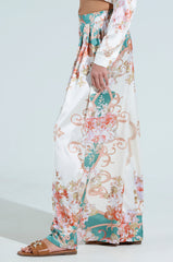FLORAL GARDEN SATIN PALAZZO PANT
