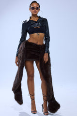 ITS GIVING FUR MINI SKIRT