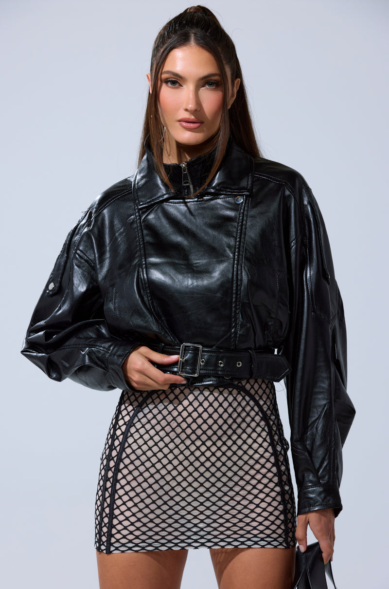 EVA SLOUCHY MOTO IN BLACK