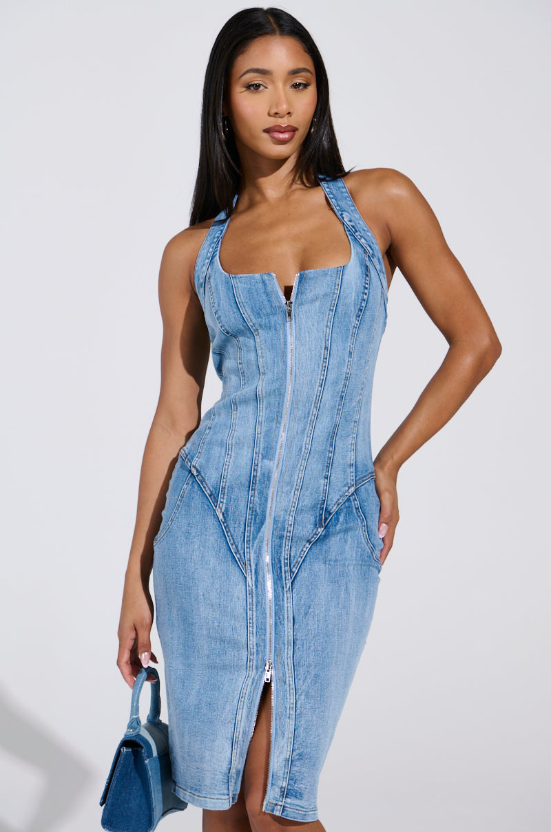 JESSIE DENIM MINI DRESS