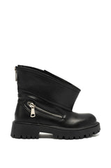 AZALEA WANG MOHSEN BLACK COMBAT BOOTIE