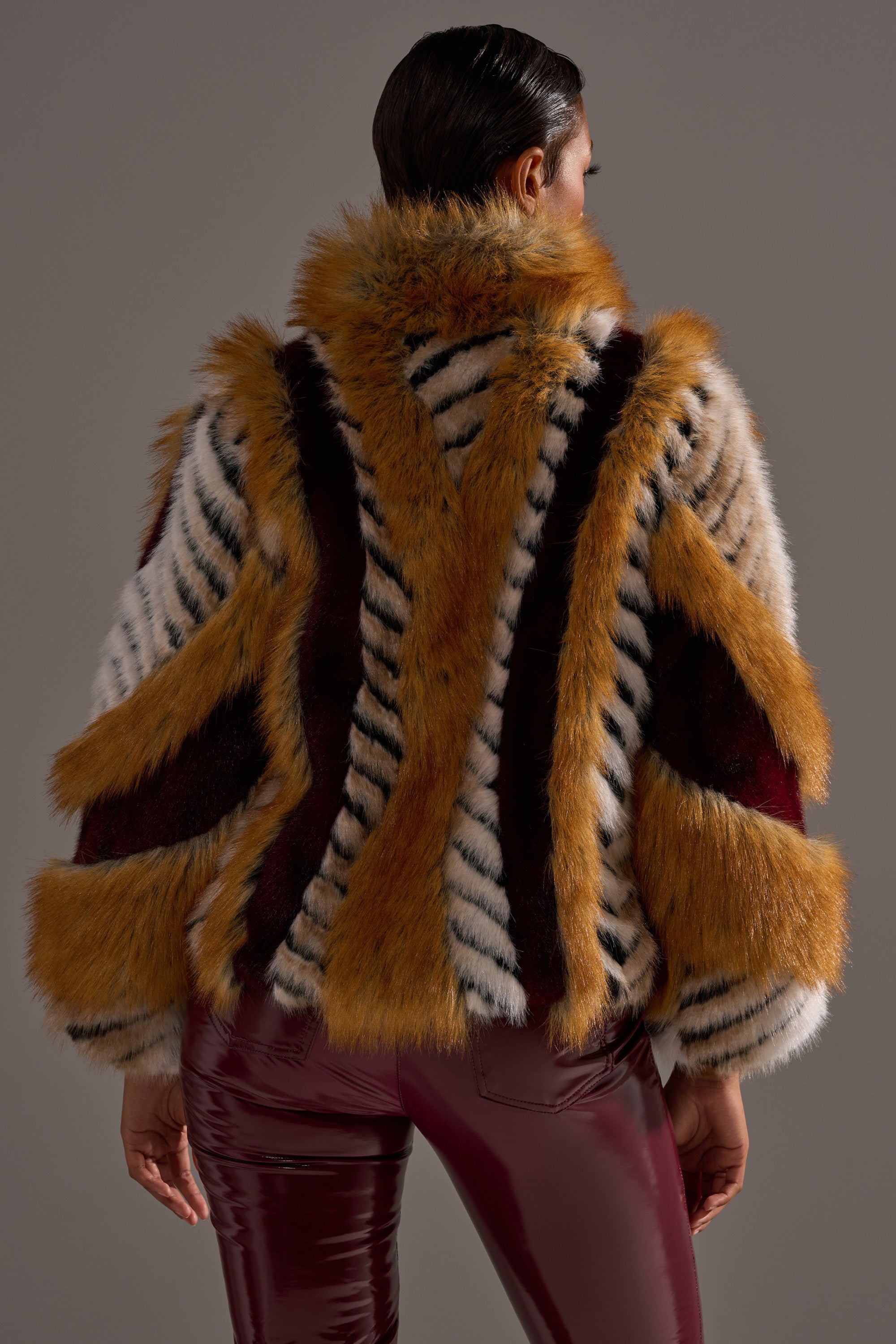 OLYMPIA PANELED FAUX FUR