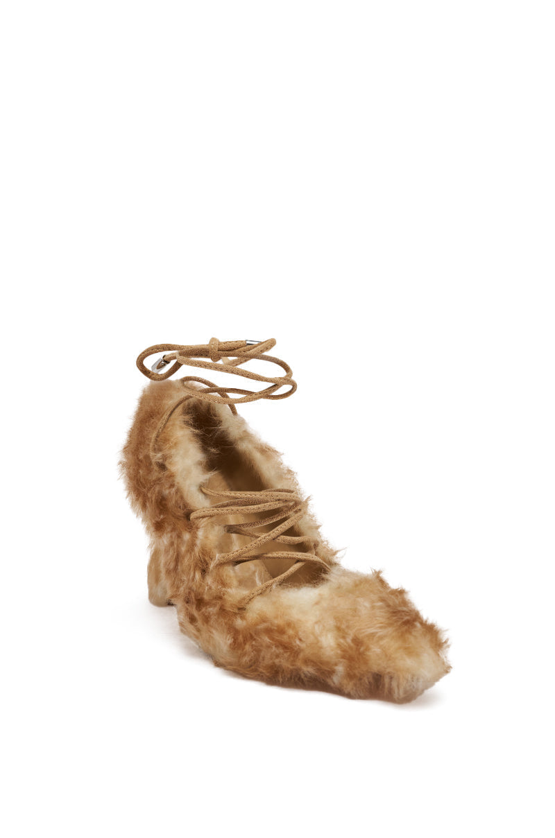 AZALEA WANG PAULHINO SNOW LEOPARD STRAPPY PUMP